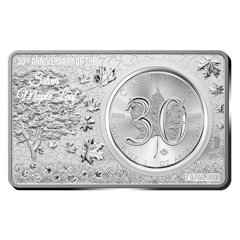 2018 $5 30th Anniversary of Silver Maple Leaf  Bar Set