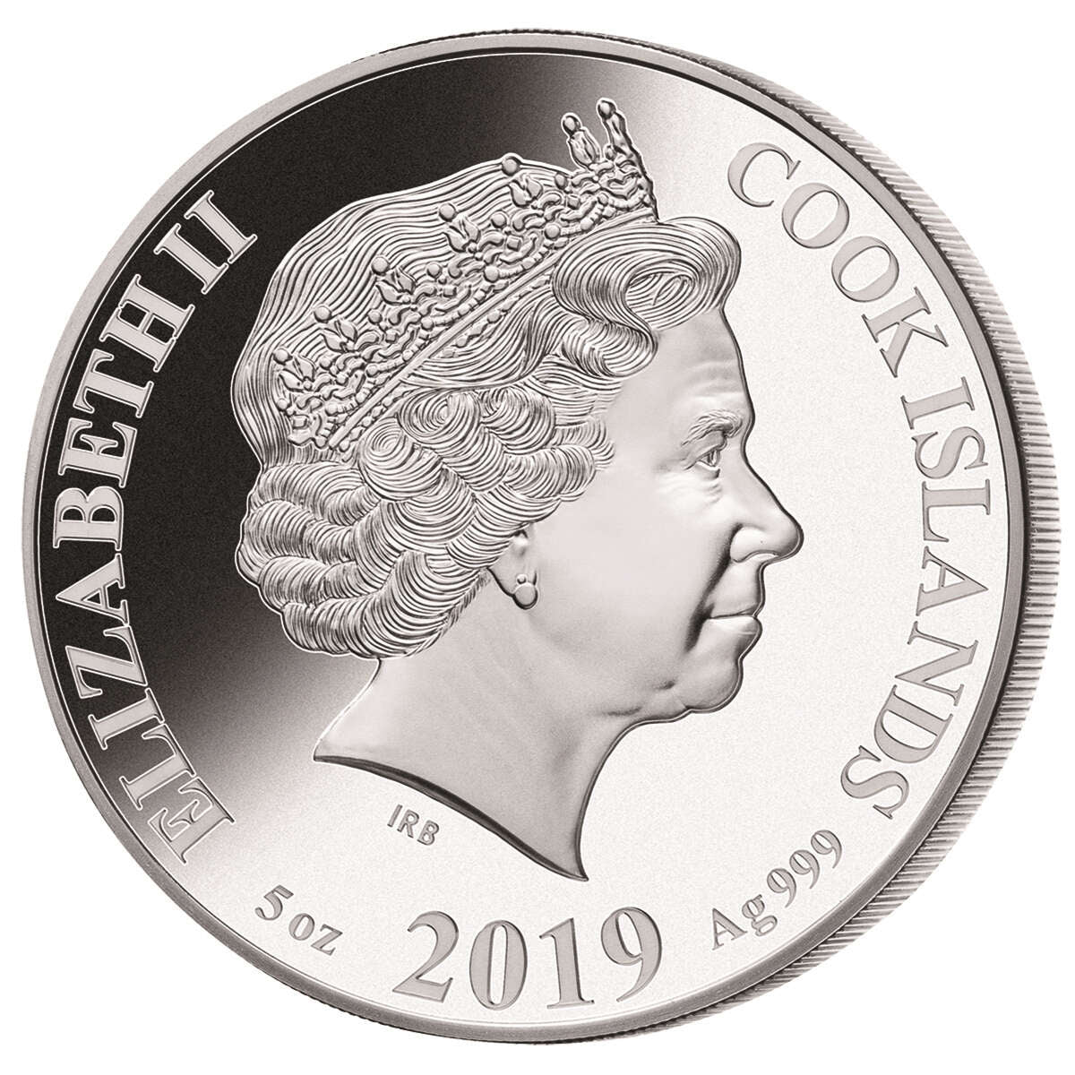 Cook Islands 2019 $25 Fine Silver Coin - Year of the Pig with Mother Of Pearl Design