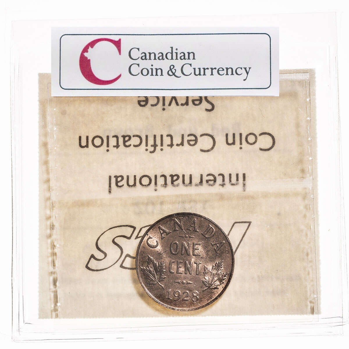 1 cent 1928 Red and Brown ICCS MS-64