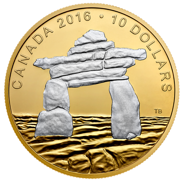2016 $10 Iconic Canada: Inukshuk - Pure Silver Coin