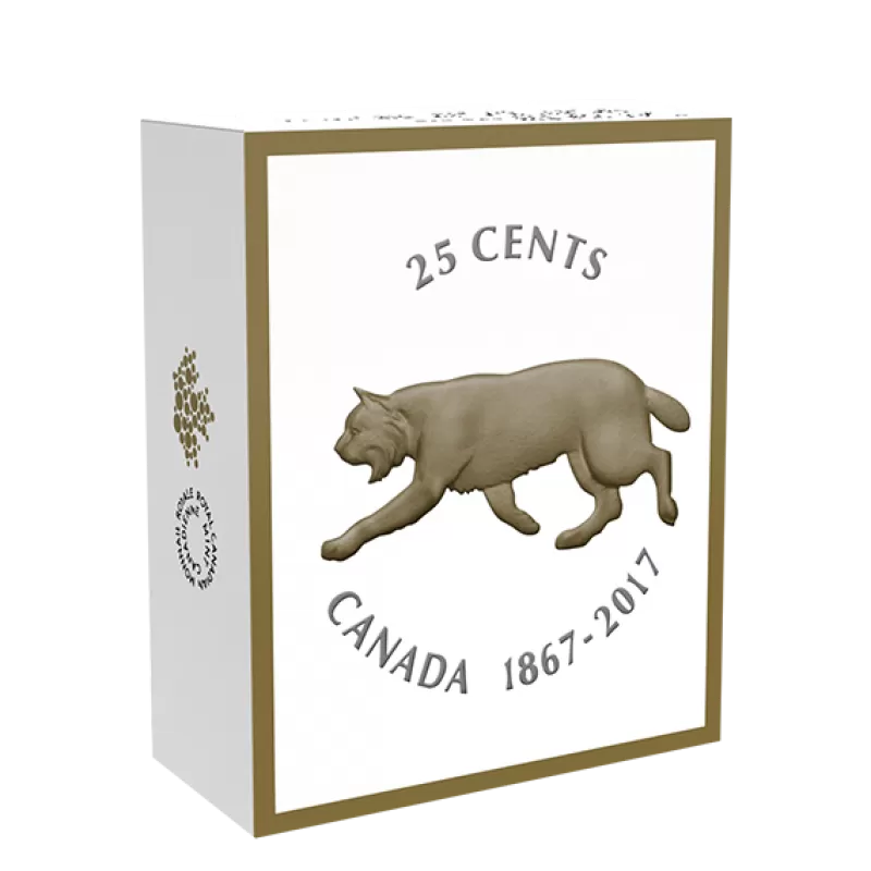 2017 (1867-) 25c Big Coin Series: Bobcat - 5 oz. Pure Silver Coin