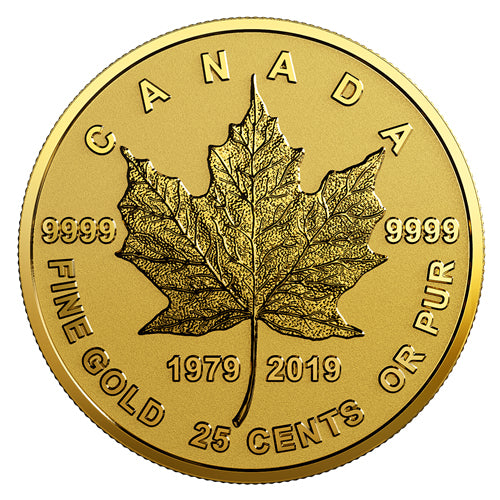 2019 25c 40th Anniversary of the GML - Pure Gold Coin