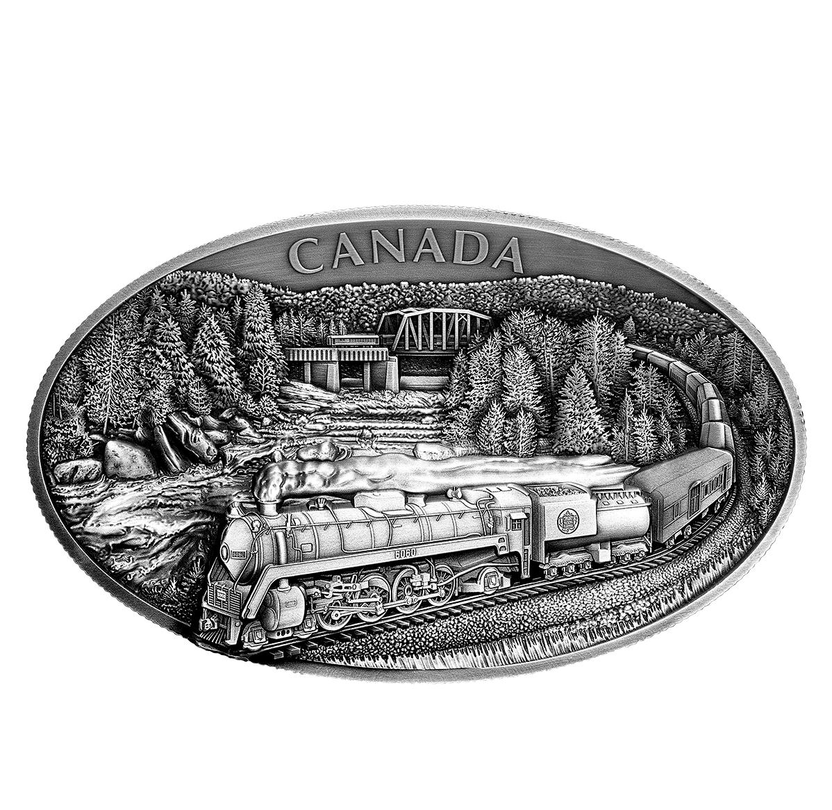 2019 $250 100th Anniversary of CN Rail - Pure Silver Kilo Coin