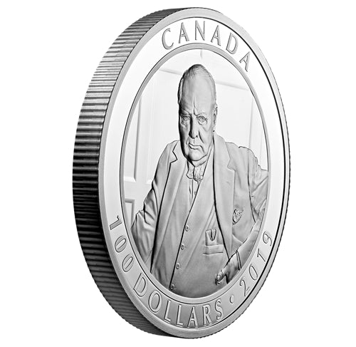 2019 $100 Yousuf Karsh: The Roaring Lion - Pure Silver Coin