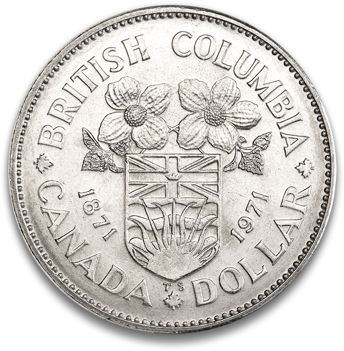 1971 $1 British Columbia Centennial - Nickel Dollar