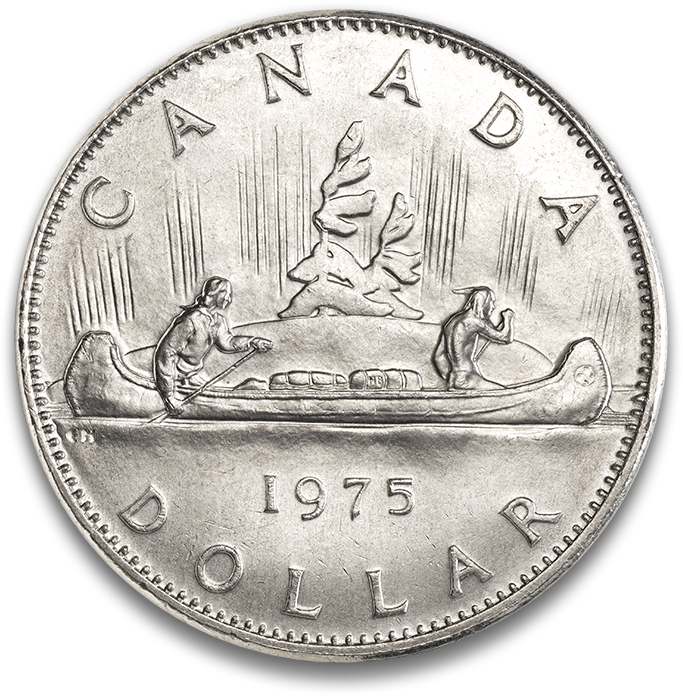 1975 $1 Voyageur Design Nickel Dollar
