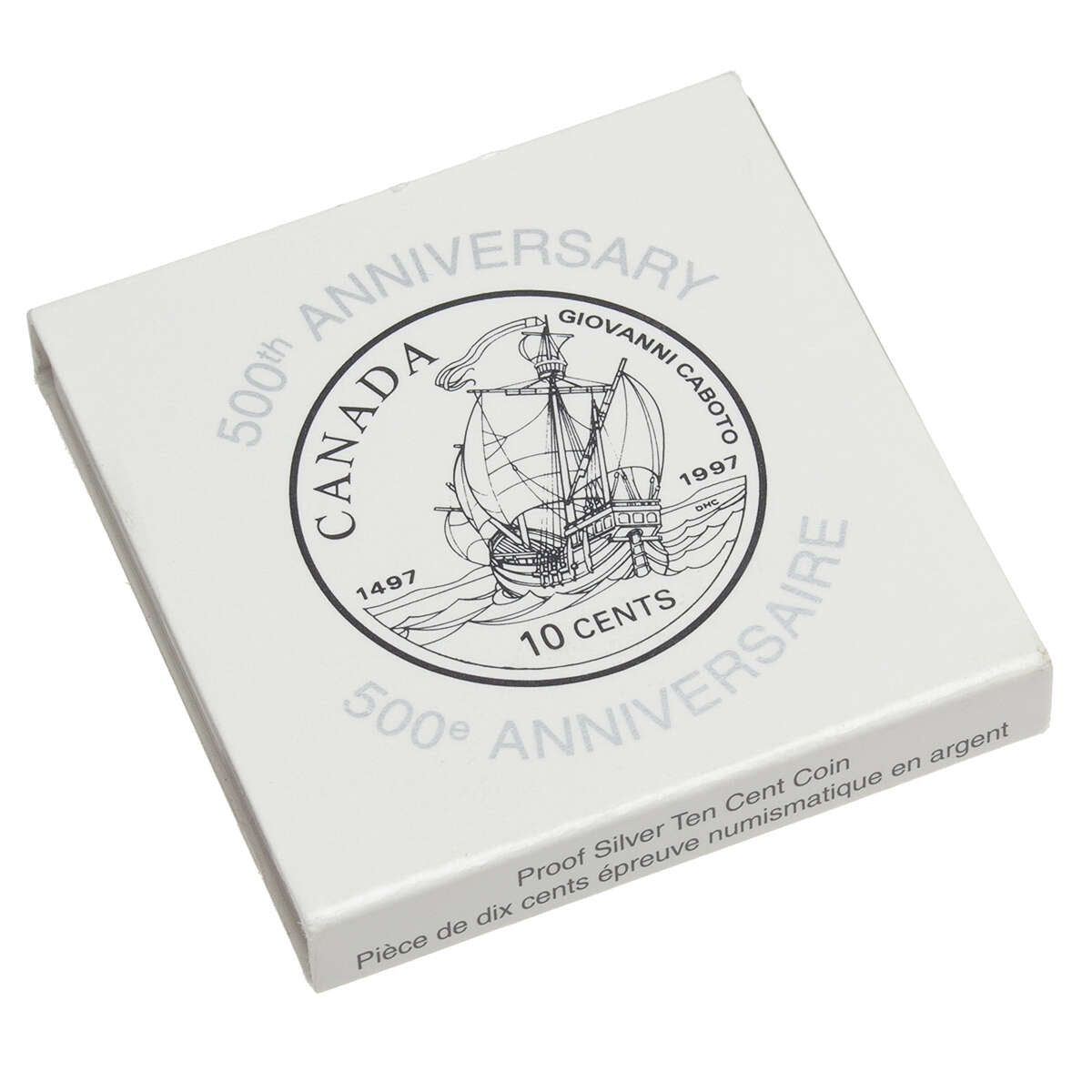 1997 10c Caboto's First Transatlantic Voyage, 500th Anniversary - Sterling Silver Coin