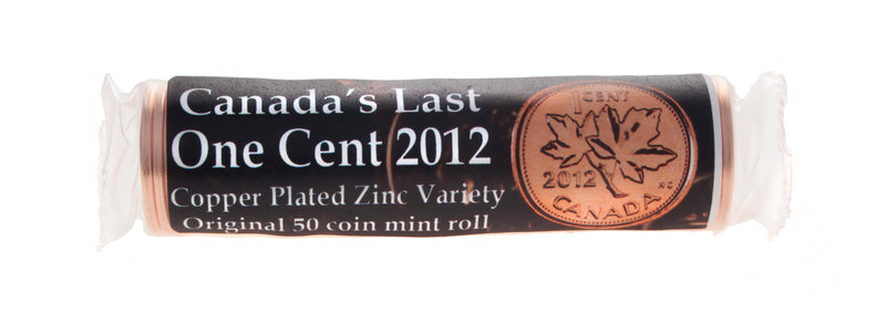2012 1c Copper Plated Zinc  - Single Roll