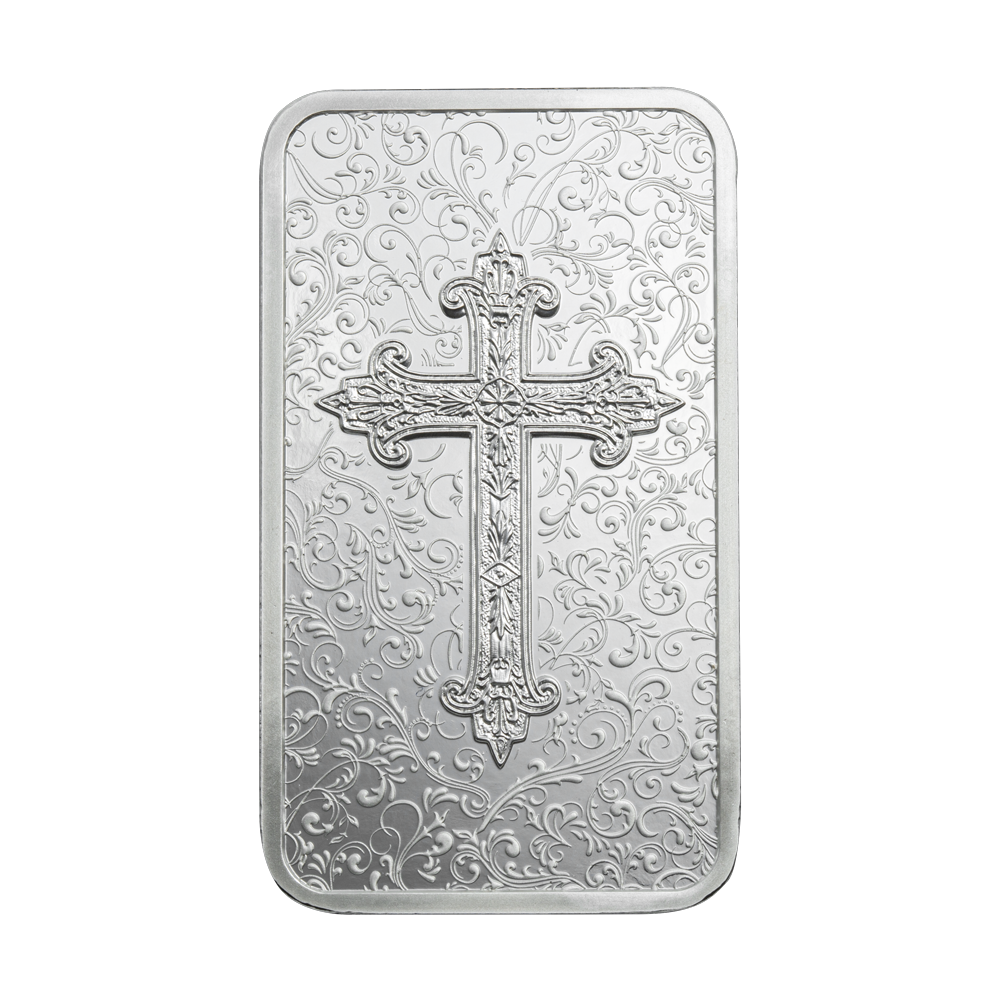 2026 $2 Cross of Christianity - 1 oz Pure Silver Bar