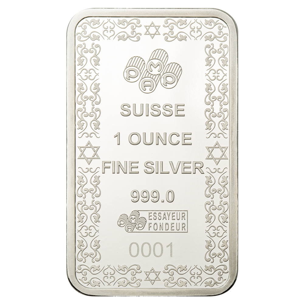 Star of David - 1 oz Pure Silver Bar