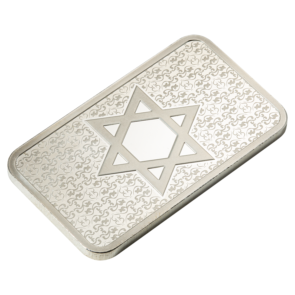 Star of David - 1 oz Pure Silver Bar