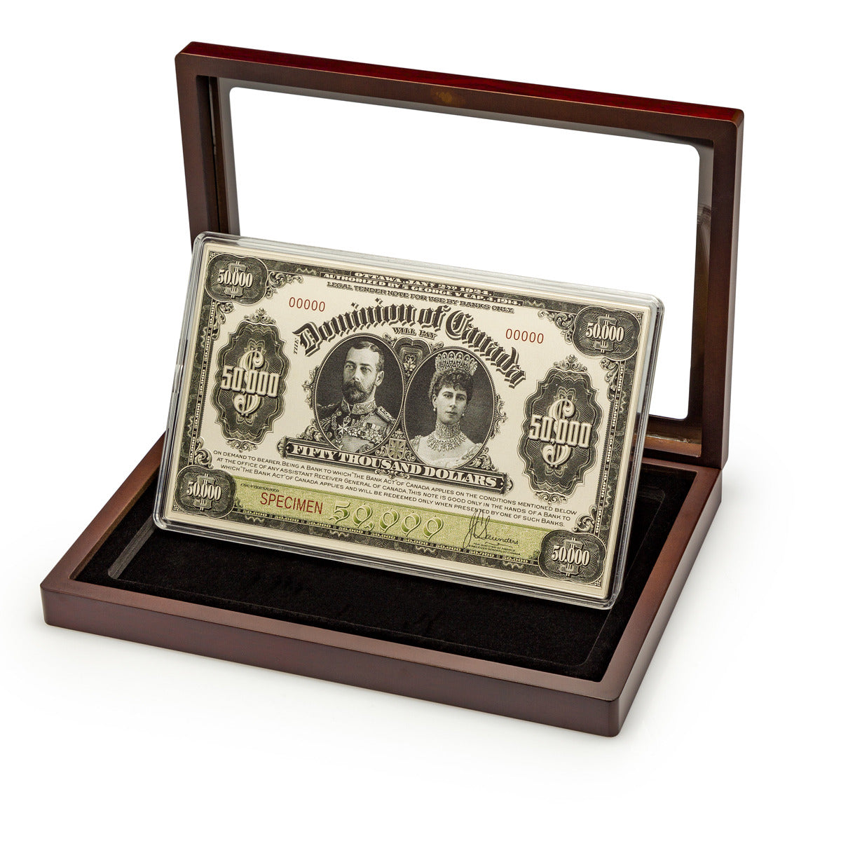 1924 $50,000 Bank Legal - Limited Edition Pure Silver Collector Replica