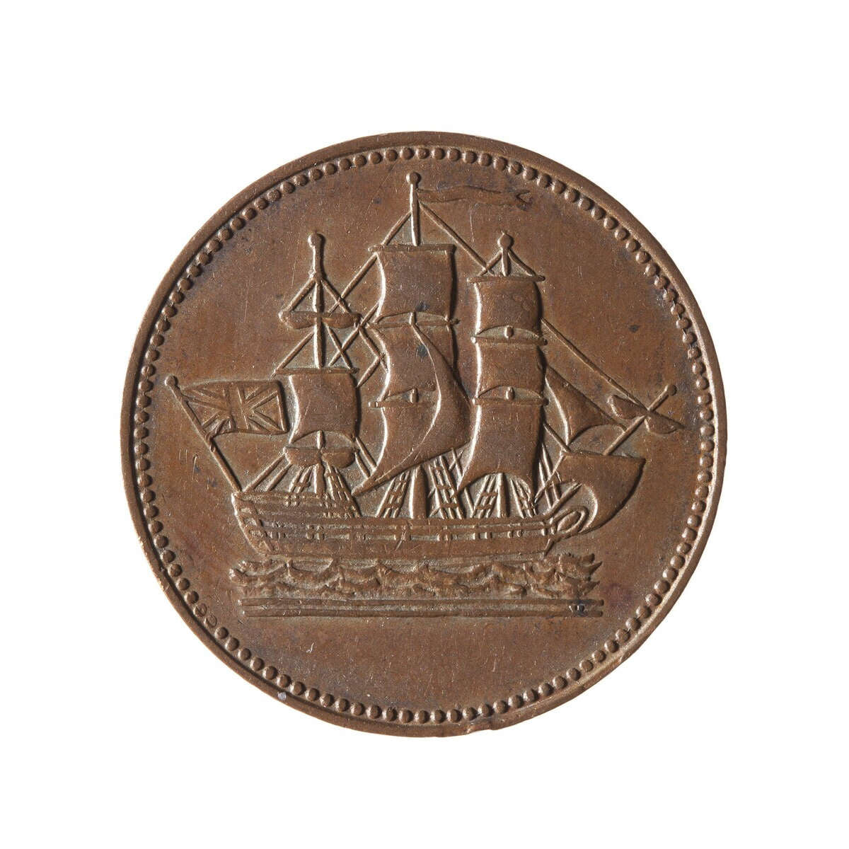 PEI 1/2 Penny Token 1835H PE10-26 AU-50