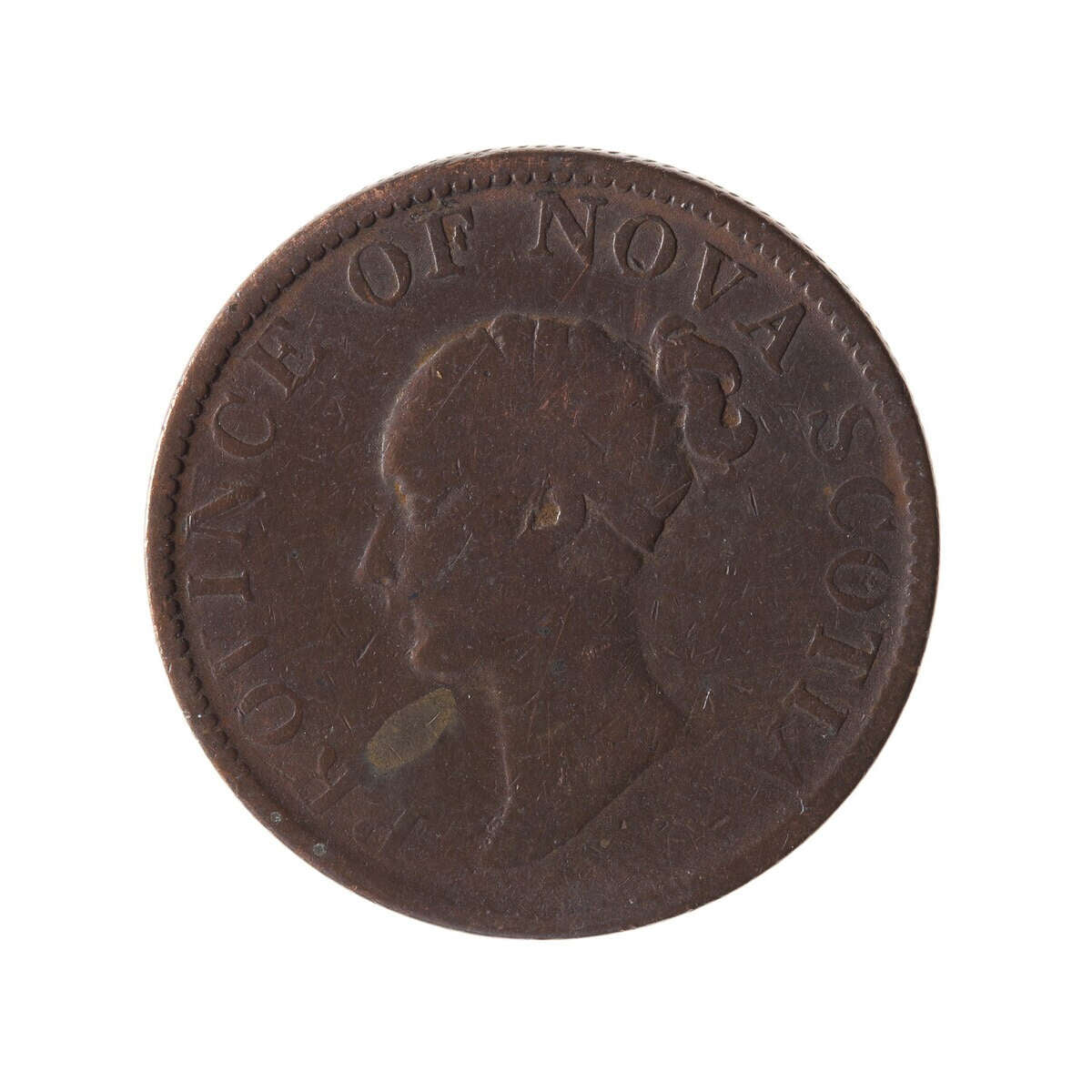 NS 1/2 Penny Token 1843 NS-1F4 F-12