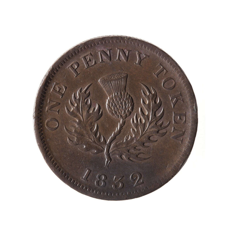 NS 1 Penny Token 1832 NS-2B1 EF-45