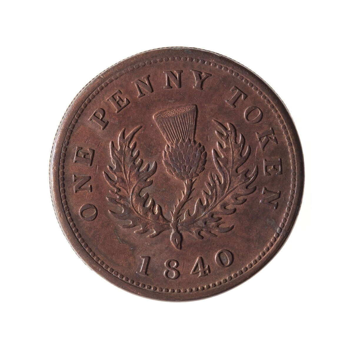 NS 1 Penny Token 1840 NS-2C1 EF-45