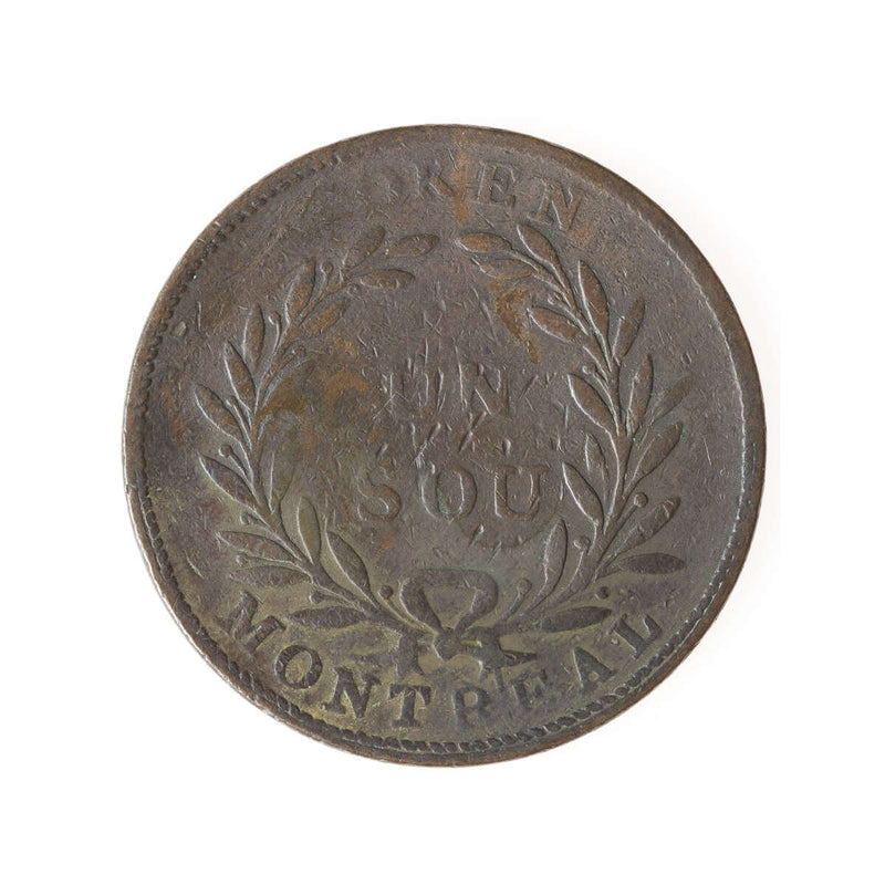 Lower Canada 1 Sou Token LC-38A F-12