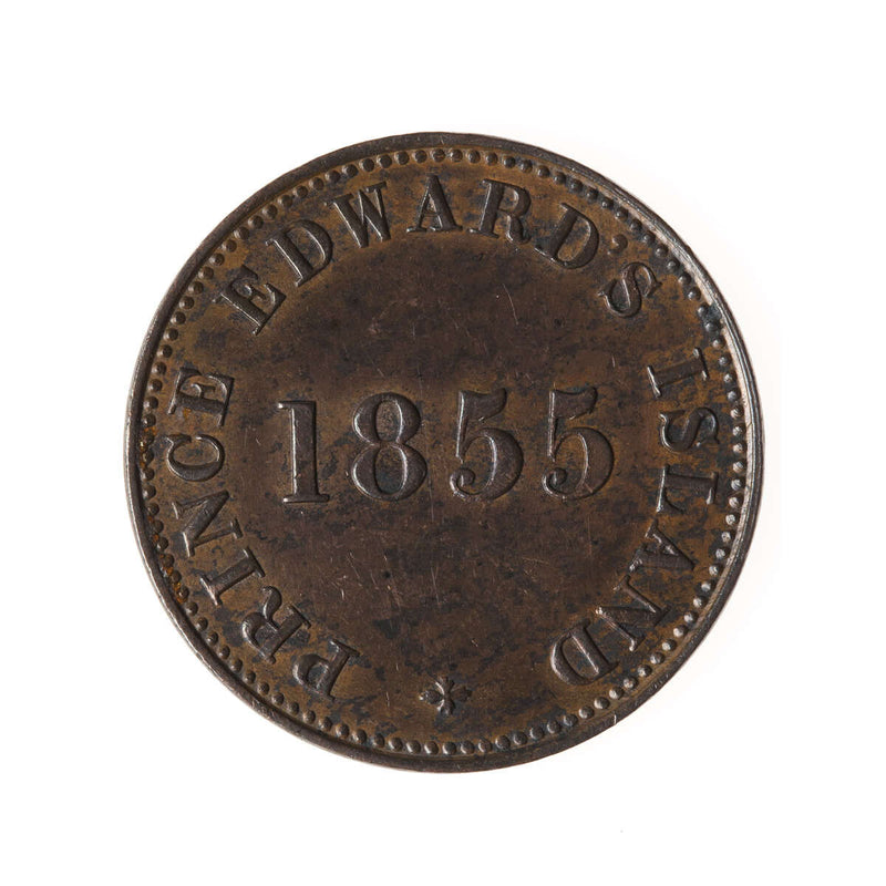 PEI 1 Penny Token 1855 PE-7A1 EF-40