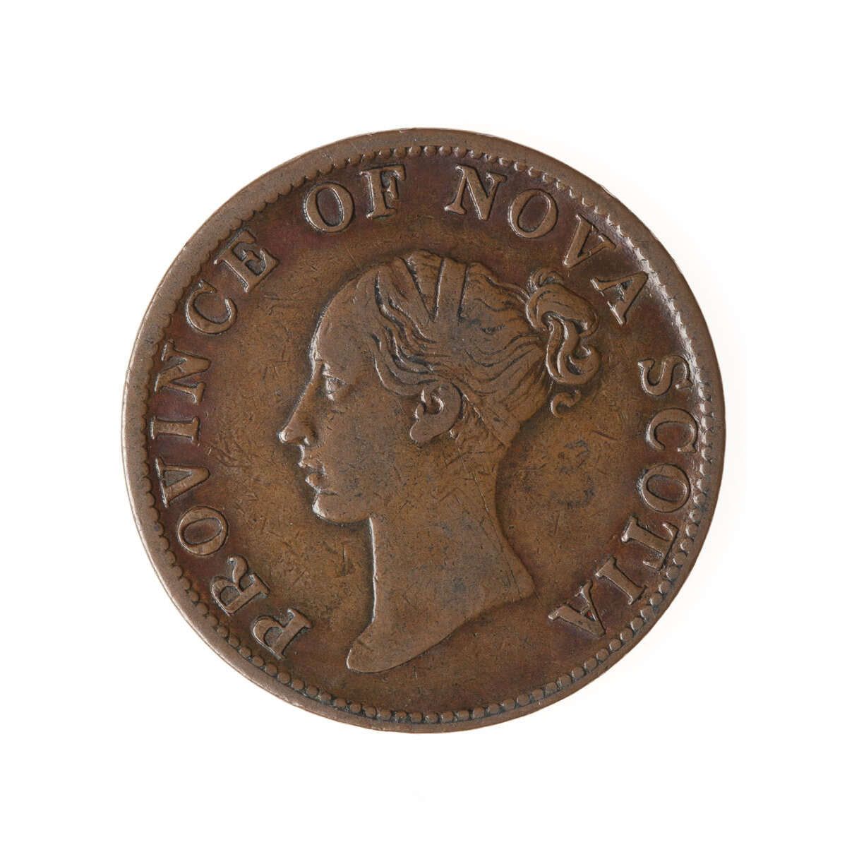 NS 1/2 Penny Token 1840  NS-1E2 VF-30