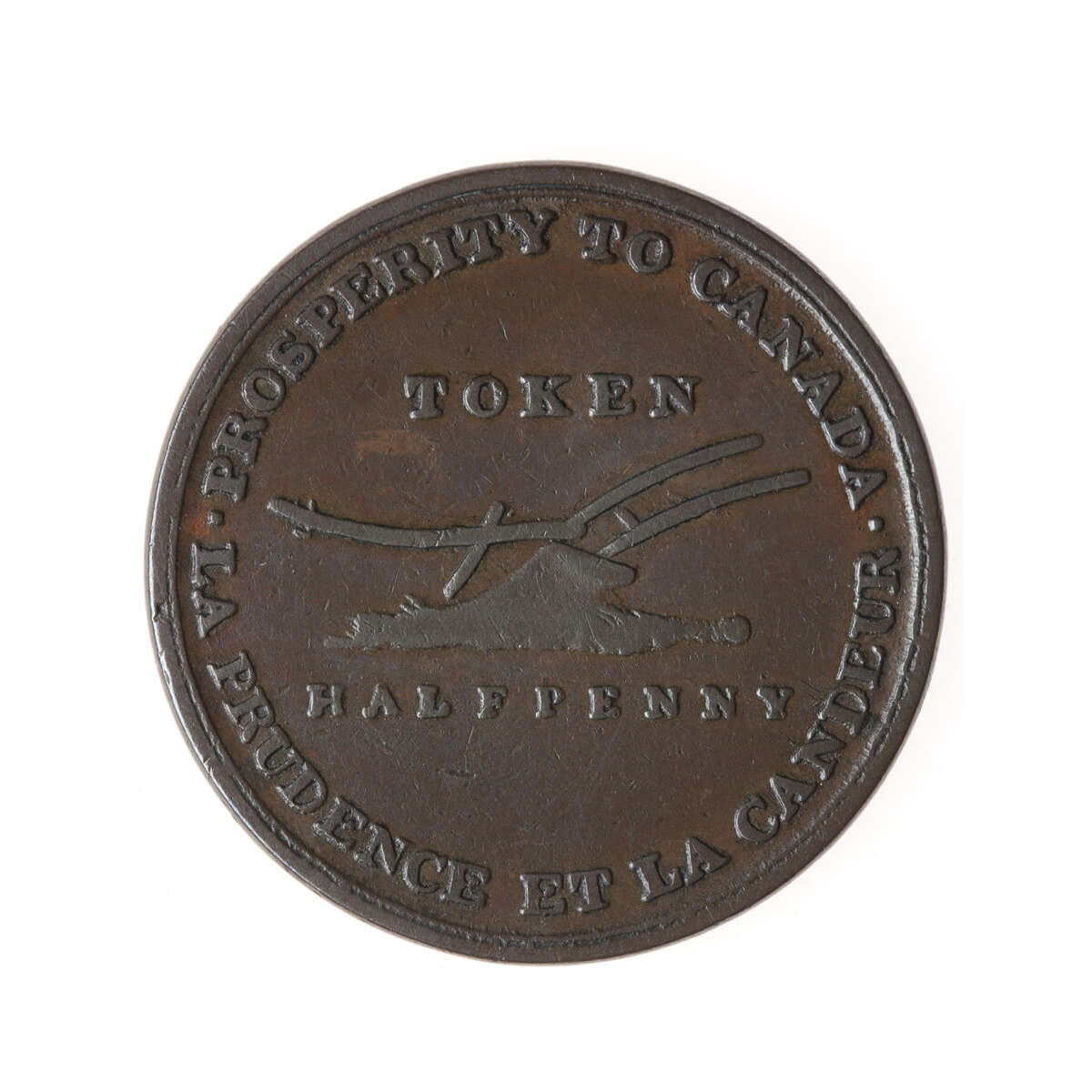 Upper Canada 1/2 Penny Token 1824 UC-2A2 VF-30