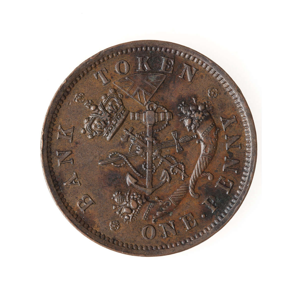 Prov. Of Canada 1 Penny Token 1857 PC-6D AU-55