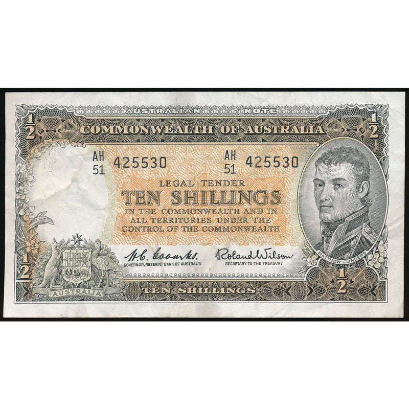 Australia 10 Shillings (1954-1960) Coombs-Wilson VF-20