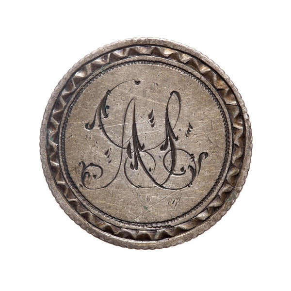 Love Token - M.C. on a Victorian .925 Silver 10 cent host coin