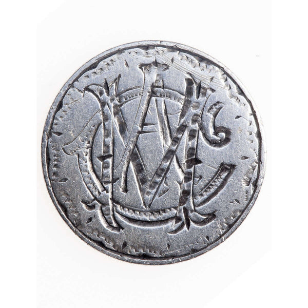 Love Token - W.A.C. on a Victorian .925 Silver 10 cent host coin