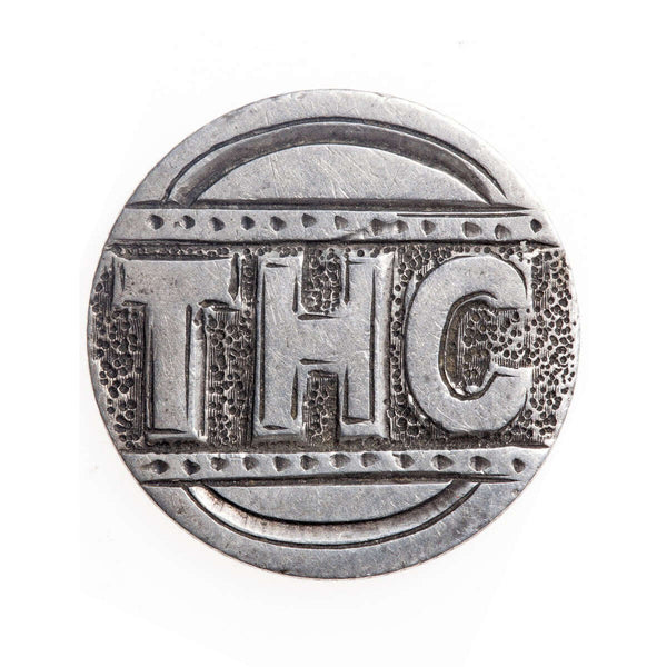 Love Token - "THC" on a Victorian .925 silver 10c host coin