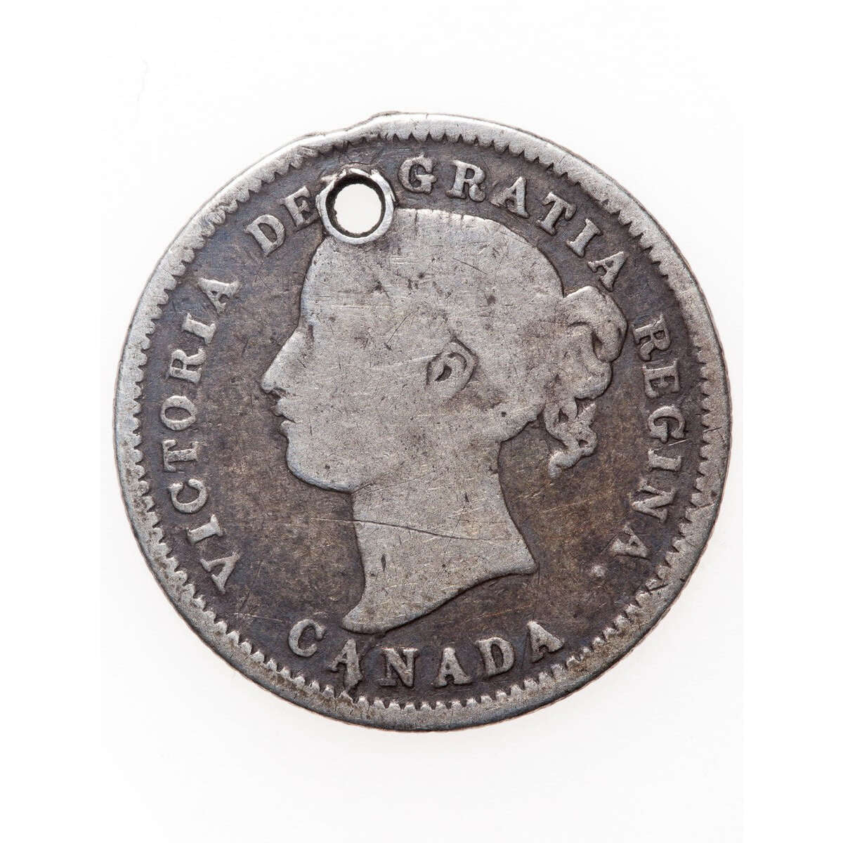 Love Token - "HAM" on a Victorian .925 silver 10c host coin