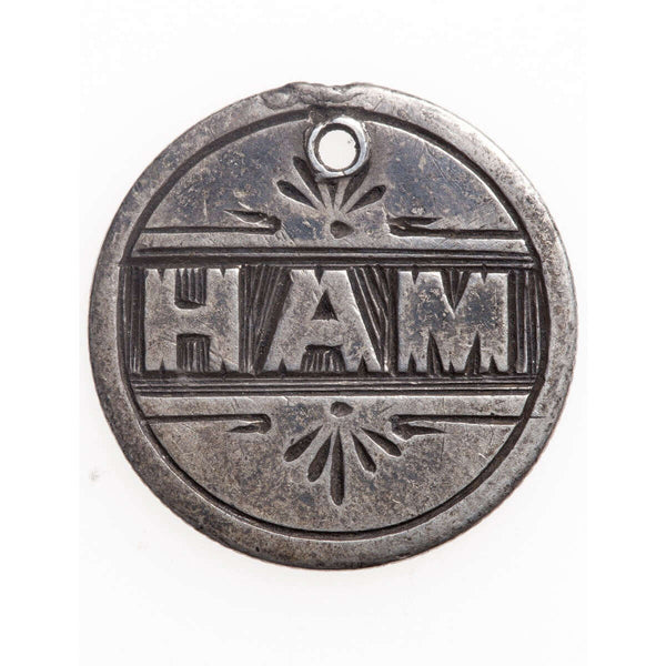 Love Token - "HAM" on a Victorian .925 silver 10c host coin