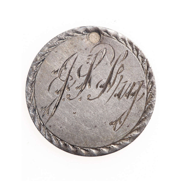Love Token - "G.L. King" on a Victorian .925 Silver 10 cent host coin