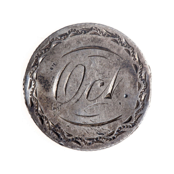 Love Token - O.C.L. on a Victorian .925 Silver 10 cent host coin