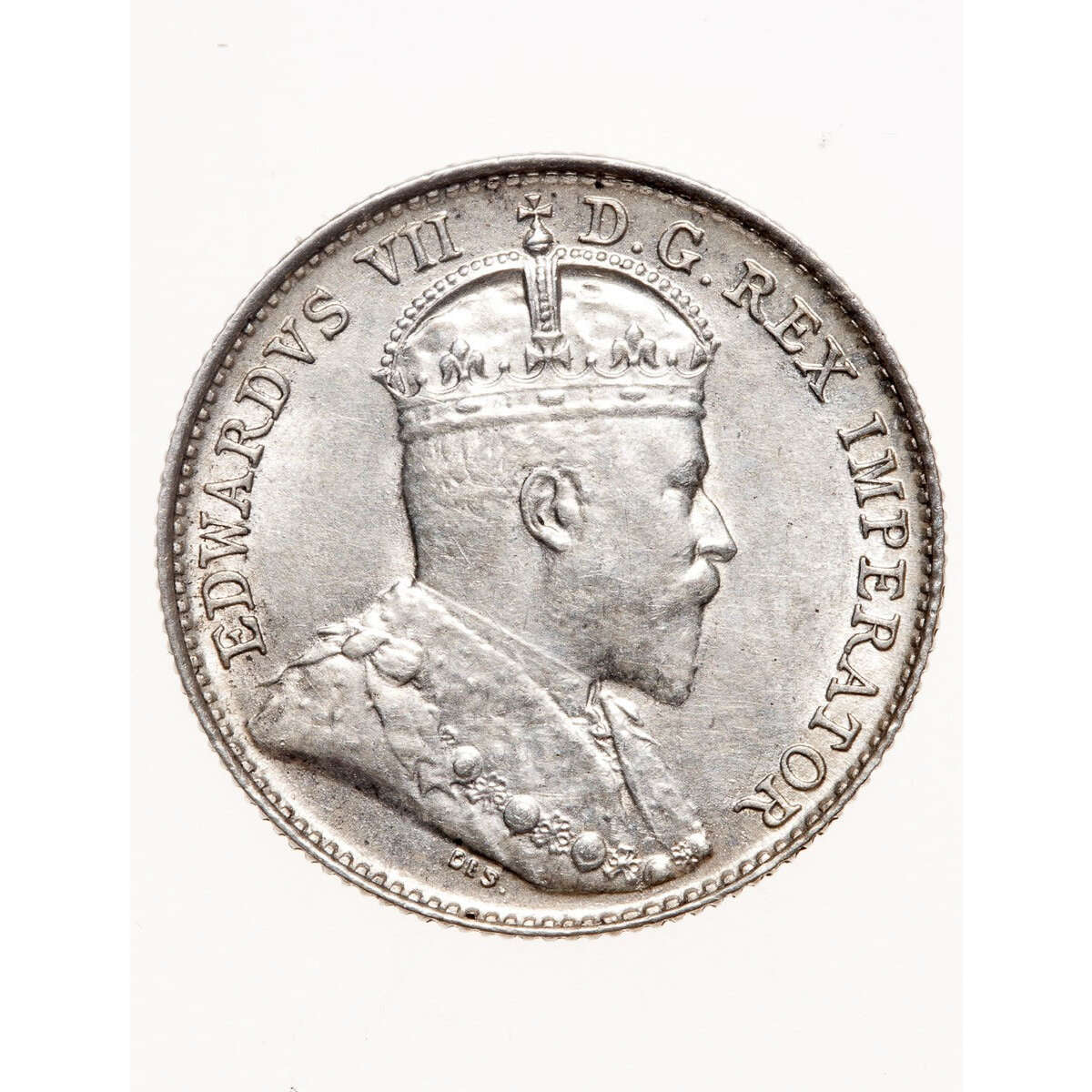 Love Token - "G.I.G" on an Edwardian .05 silver host coin