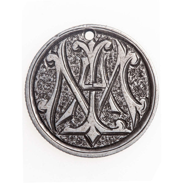 Love Token - "Ma" on a Victorian .925 silver 10c host coin