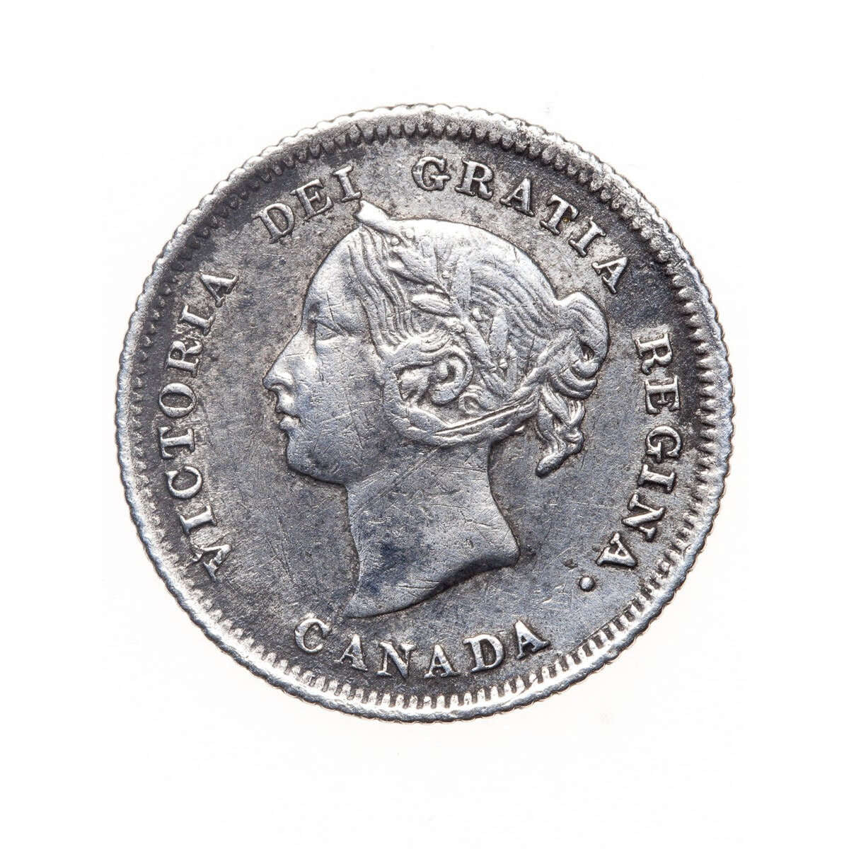 Love Token - "G.G." on a Victorian .05 silver host coin