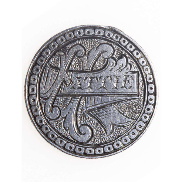 Love Token - "Hattie" (?) on a Victorian .925 silver 10c host coin