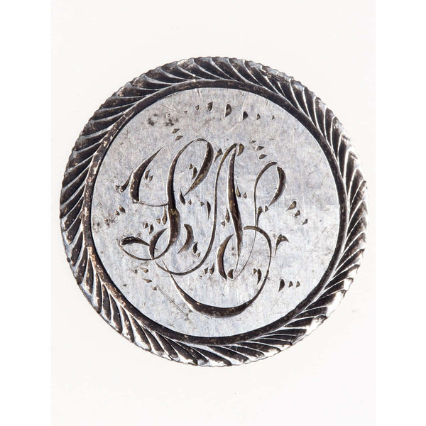 Love Token - "P.S." (?) on a Victorian .05 silver host coin