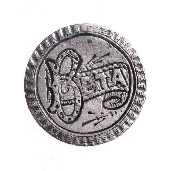 Love Token - "Beta" on a Victorian .05 silver host coin