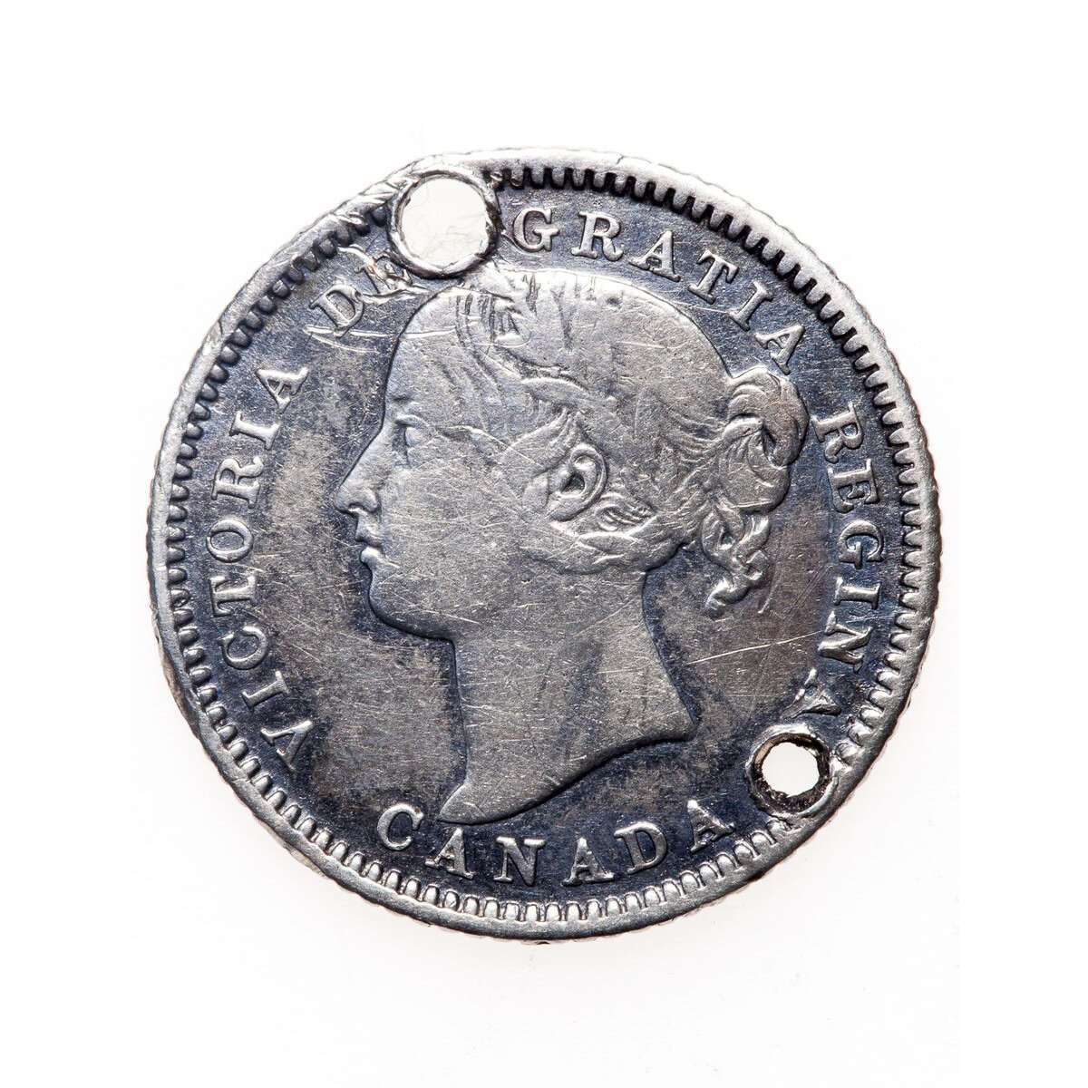 Love Token - "Dee" on a Victorian .925 silver 10c host coin