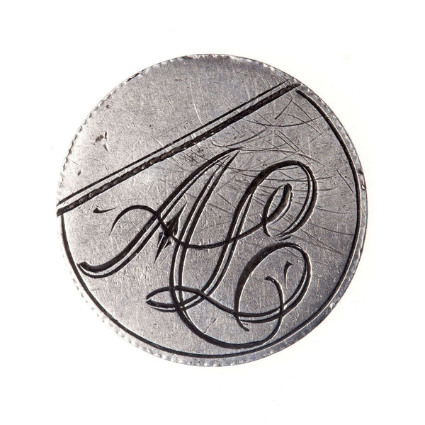 Love Token - "AL" on a Victorian .05 silver host coin