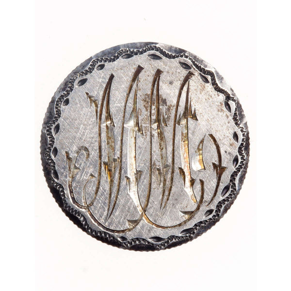 Love Token - "W.W." (?) on an Edwardian .05 silver host coin