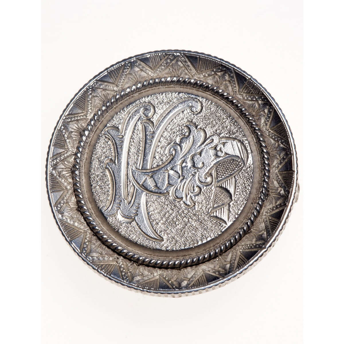 Love Token - "Vince" on a Victorian .25 host coin, with mounting pin