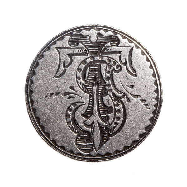 Love Token - "T.G." on a Victorian .25 host coin