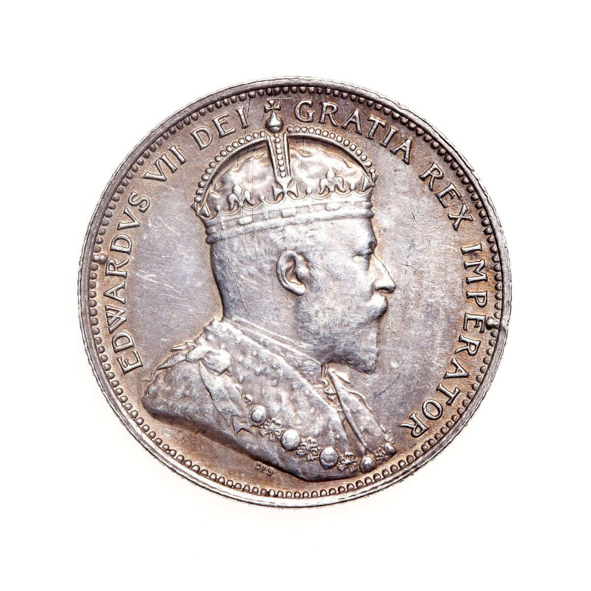 Love Token - "C.R.S. 1908" on an Edwardian .25 host coin