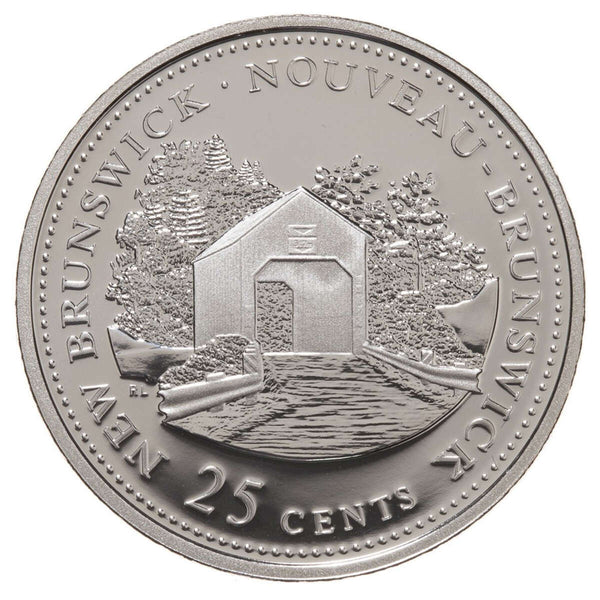 1992 25c 125th Anniversary of Canada Silver Proof: New Brunswick