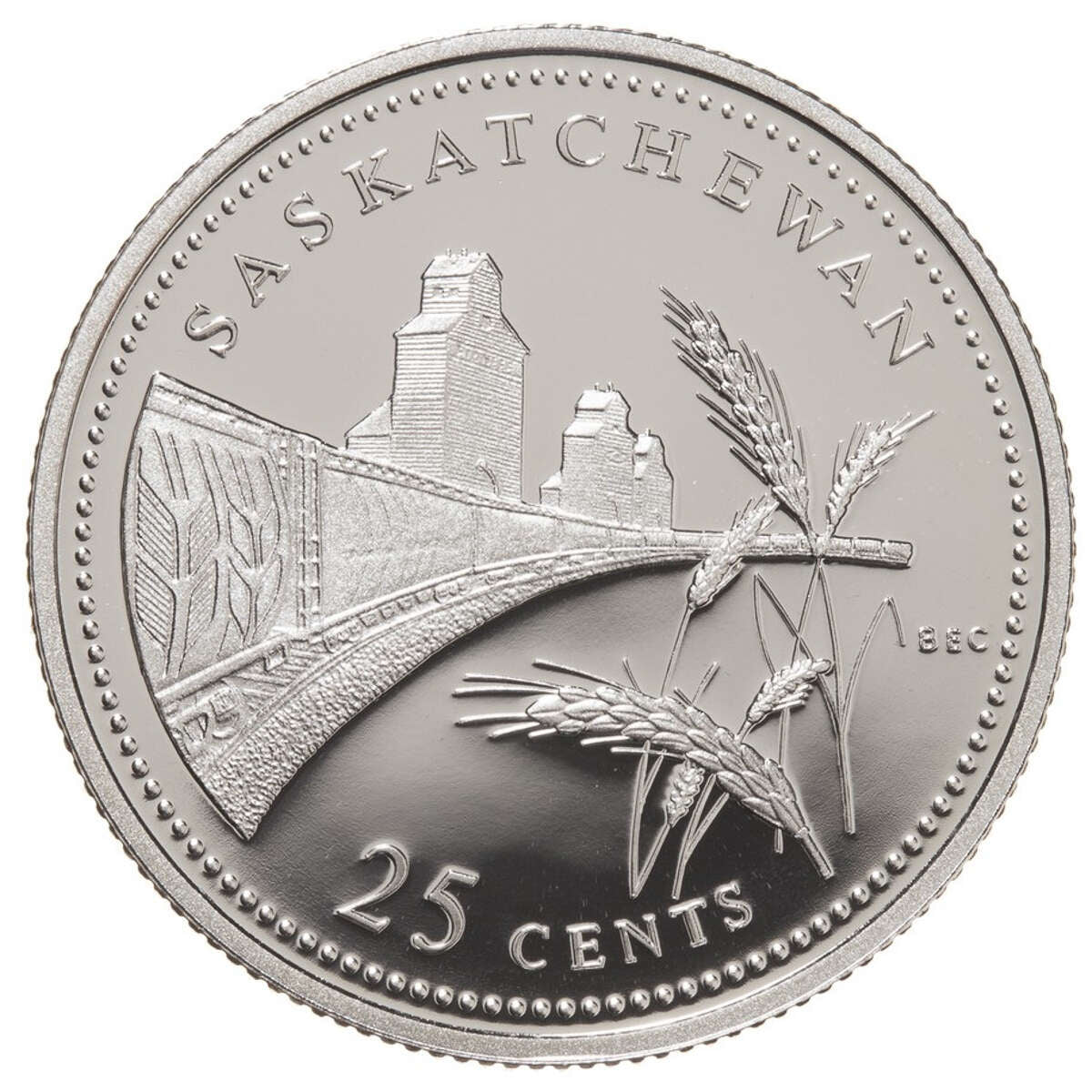 1992 25c 125th Anniversary of Canada Silver Proof: Saskatchewan