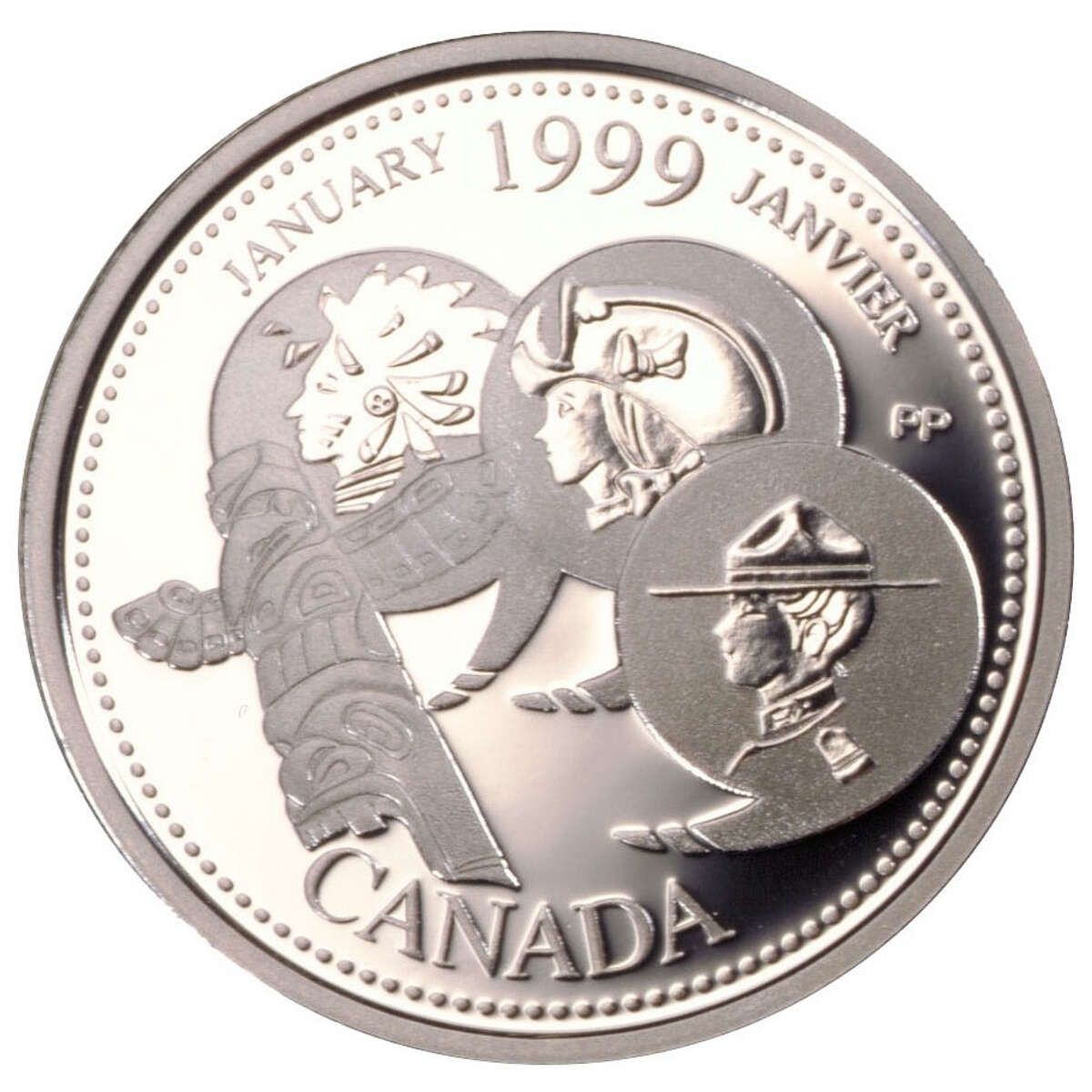 1999 25c January, A Country Unfolds - Millennium Proof Sterling Silver Coin