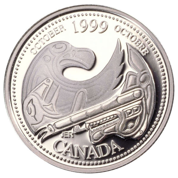 1999 25c October, A Tribute to the First Nation - Millennium Proof Sterling Silver Coin