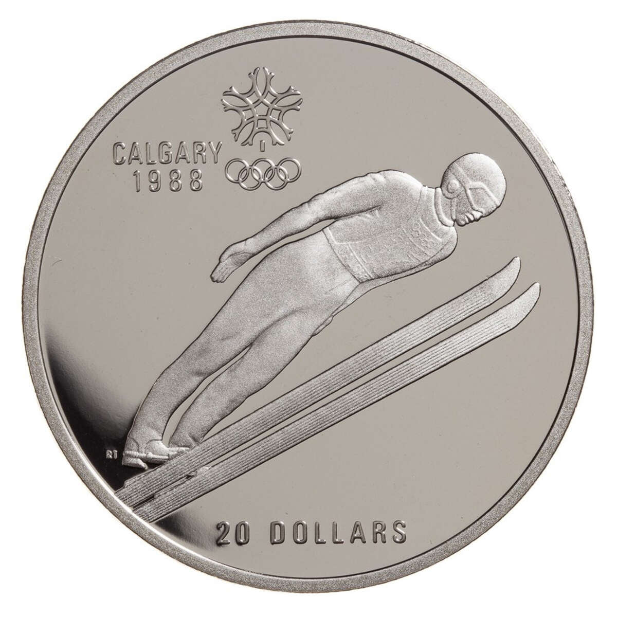 1985-1988 $20 Calgary Olympic Winter Games - Sterling Silver Set